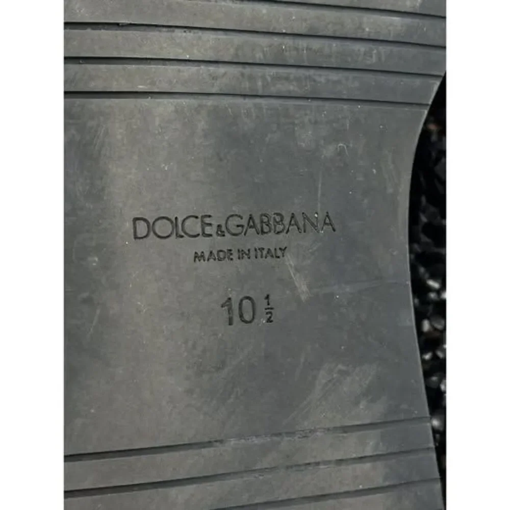 DOLCE & GABBANA Men’s Perforated Leather Lace-Up Derby Casual Shoes US 11.5